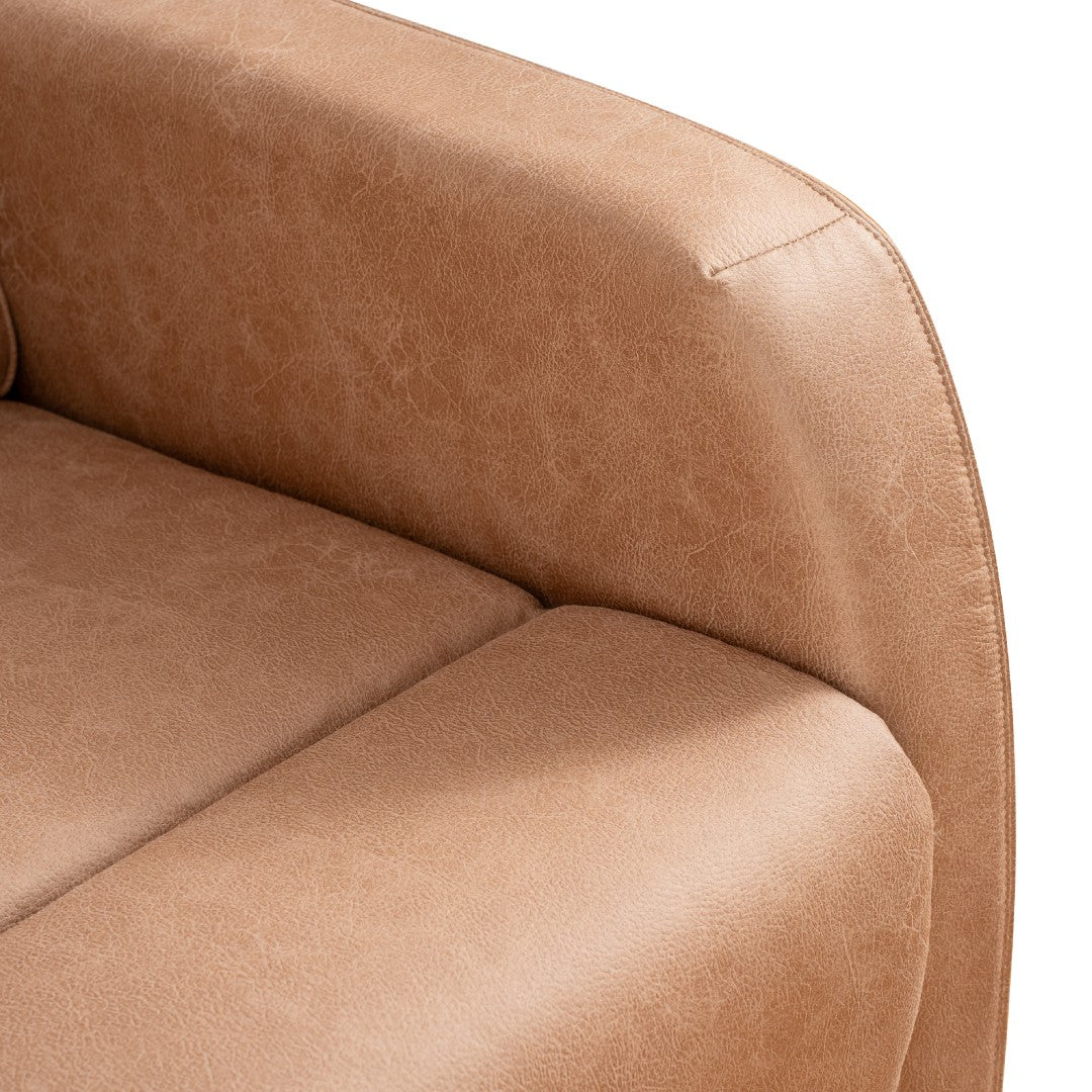 Close-up of a Mocha Beige chair arm