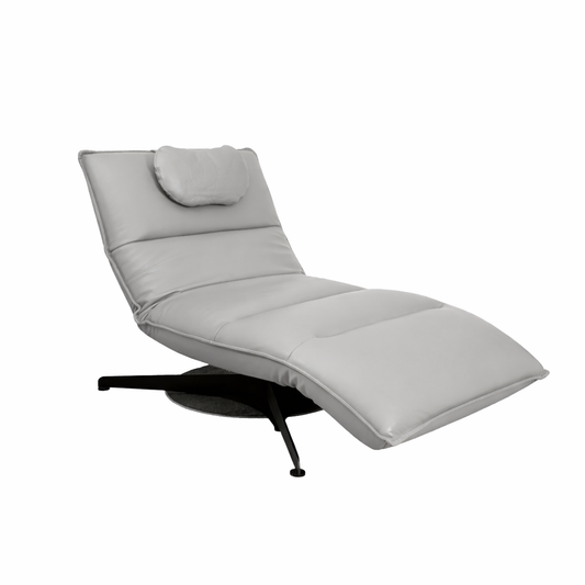 Pearl lounge chair with a pillow on a white background