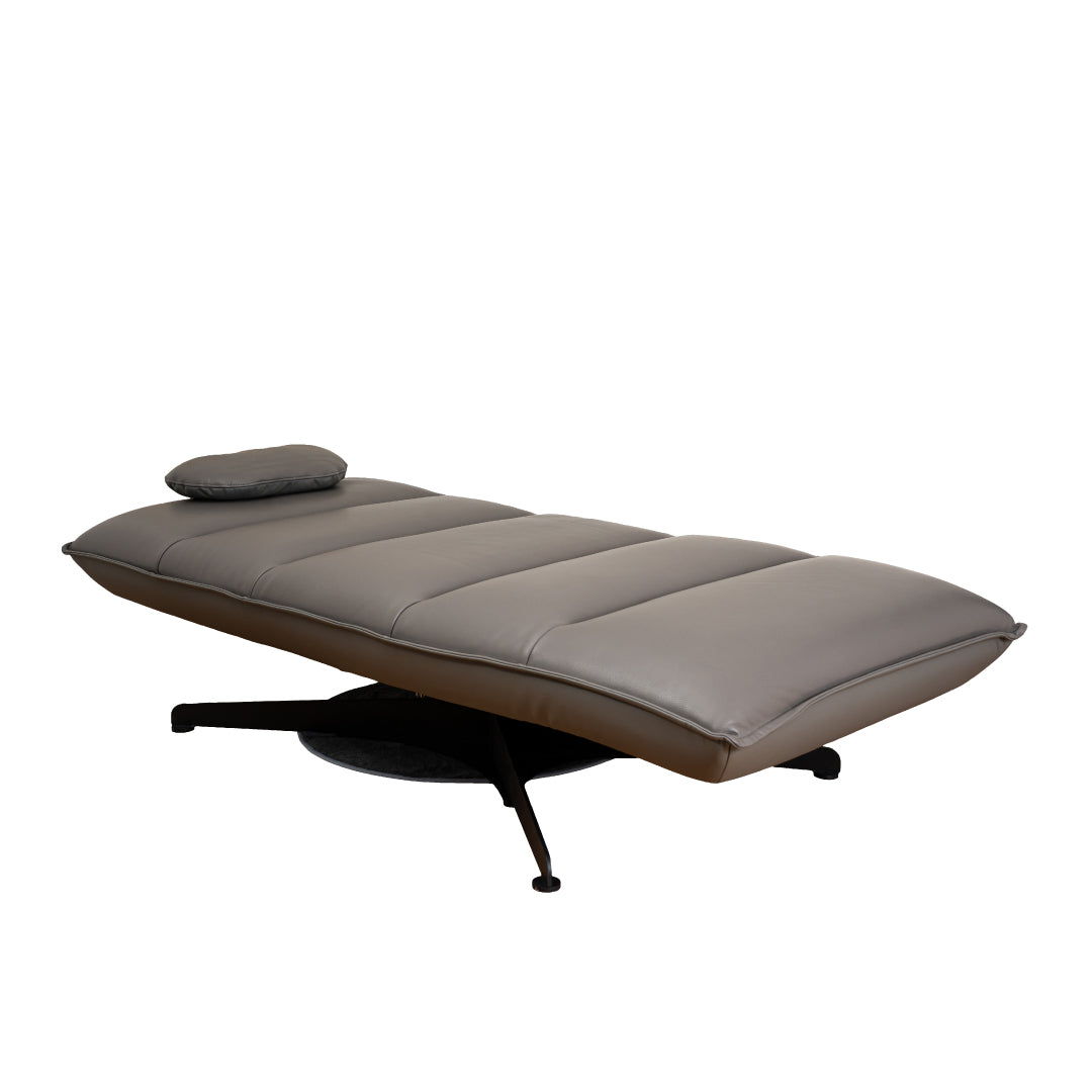 Coal cushioned lounge chair