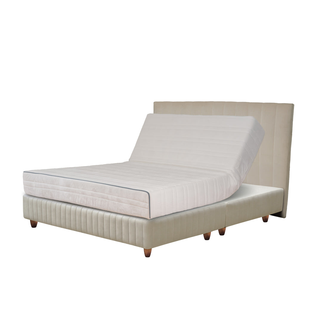 Matte White bed adjustable close-up