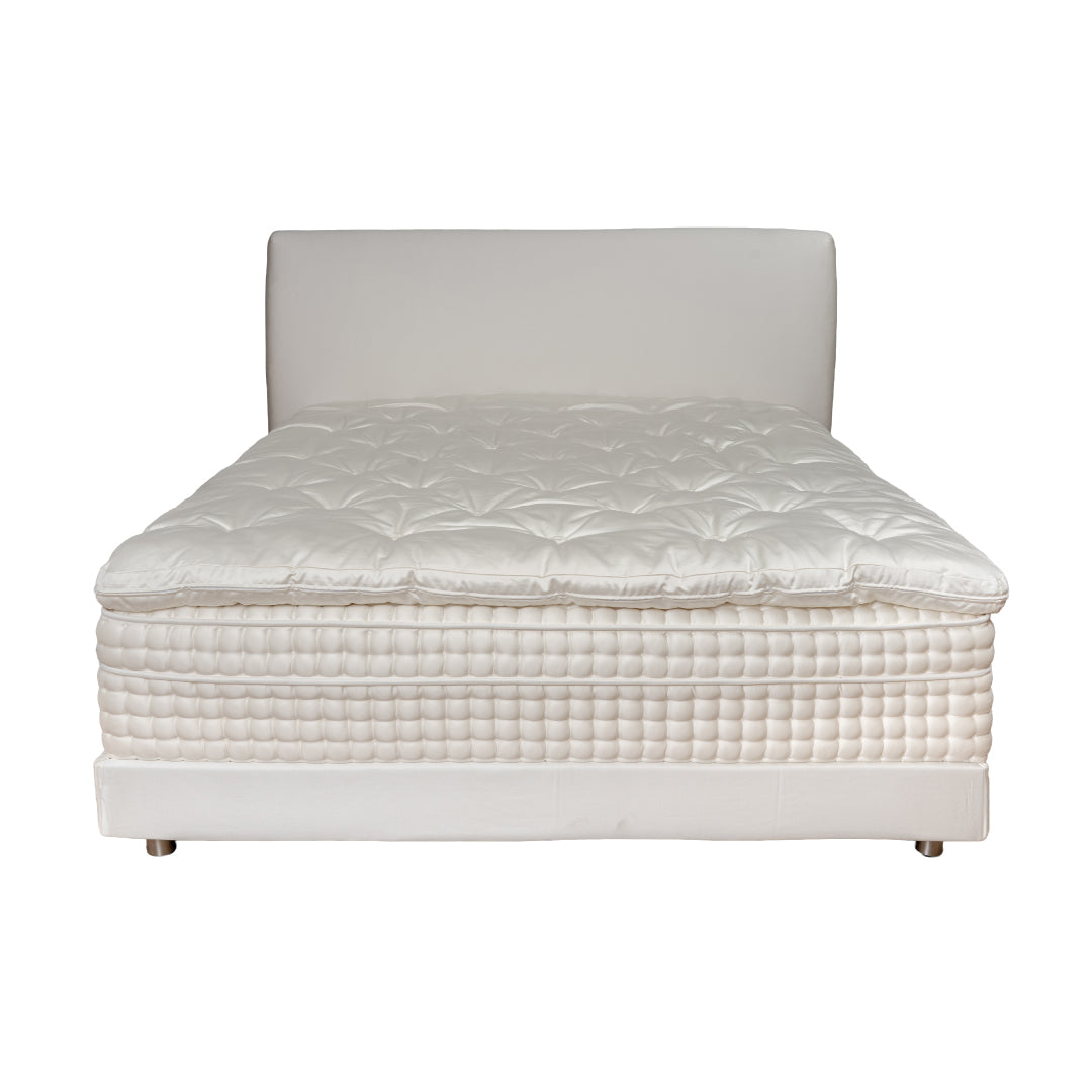 Pearl White adjustable bed on a white background