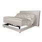 Pearl White adjustable bed with mattress on a white background