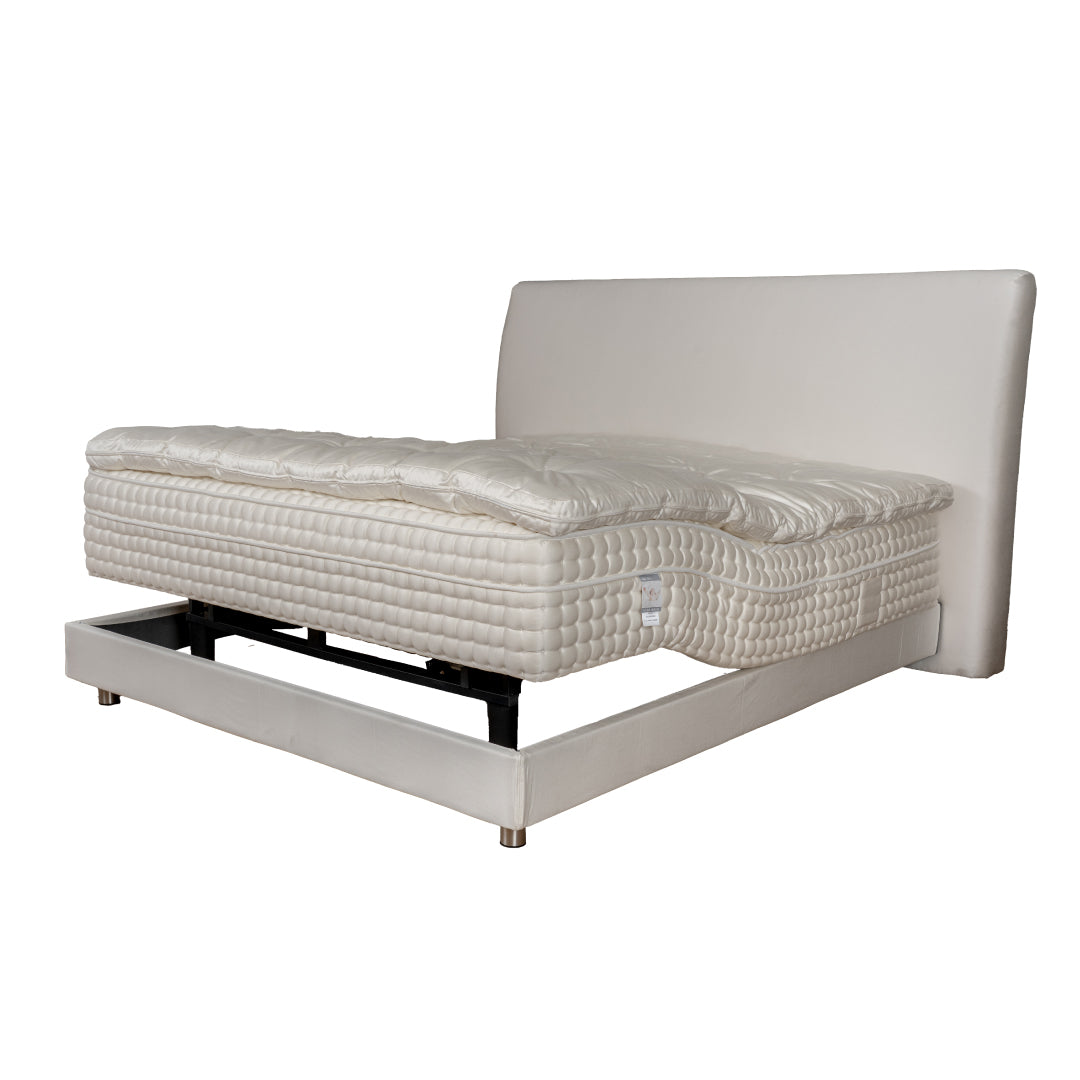 Pearl White bed adjustable feature close-up